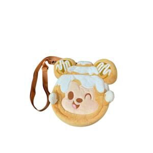 Disney Munchlings Mickey Mouse Cinnamon Roll Plush Crossbody Bag OS With Tags